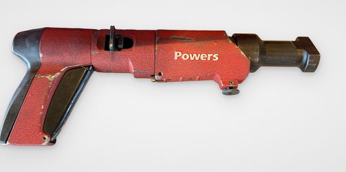 Powers P3801 Concrete Fastening Tool w/ Extra Barrels & Metal Box, As-Is
