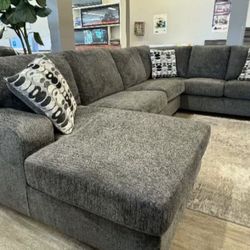 Ballinasloe Sectional Platinium Oversized Sectional 
