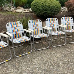 6 Vintage Outdoor Chairs.  2 Are Free 