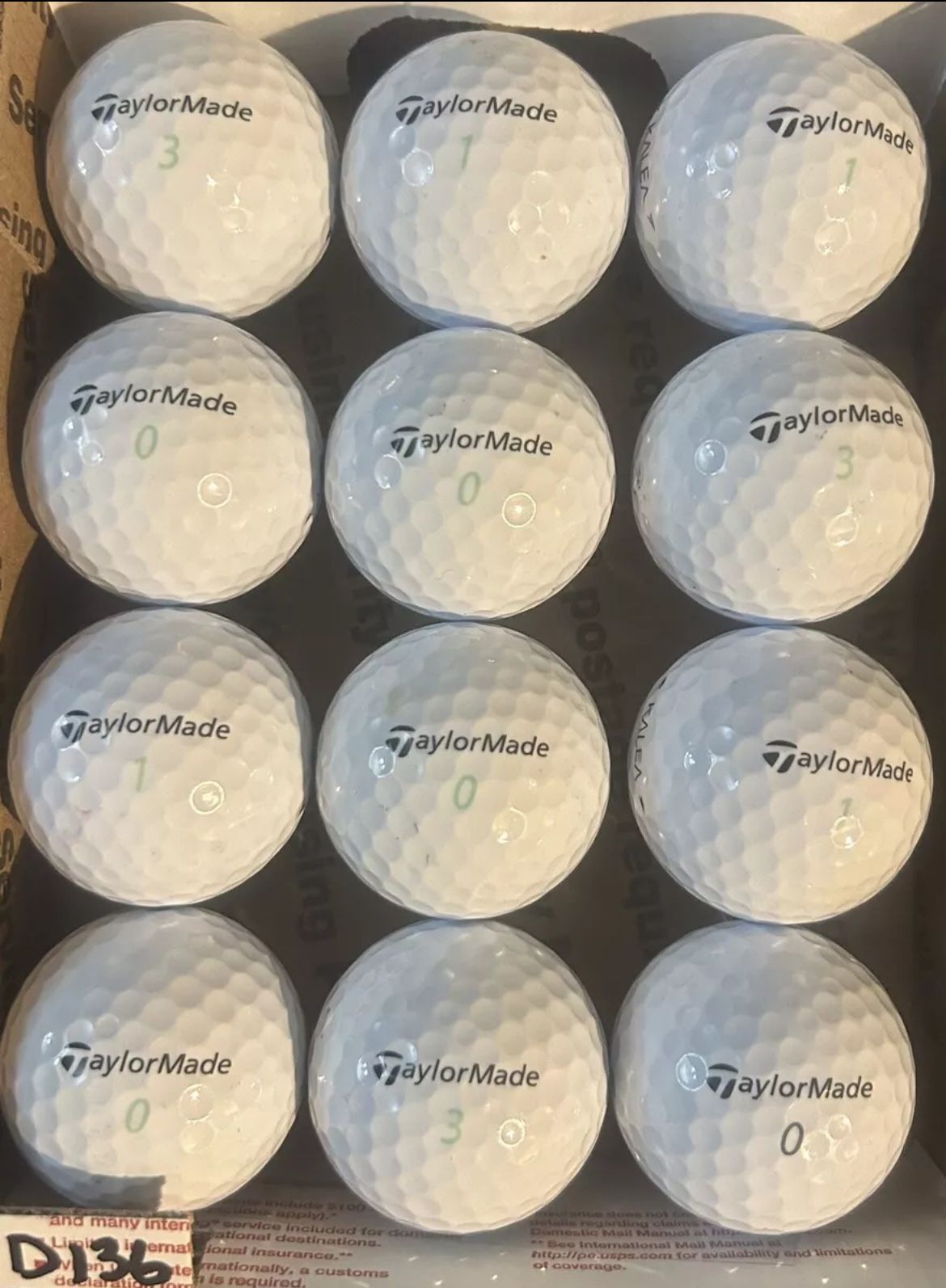 12 TaylorMade Kalea Golf Balls 5/4a Lot D136