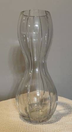 Modern Clear Hourglass Shape Vase Flower Plant Bouquet Home Decoration Accent