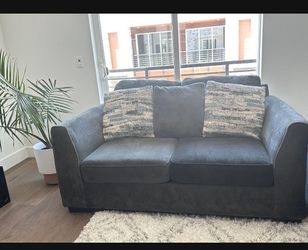 Living spaces couch/ Love Seat Gray