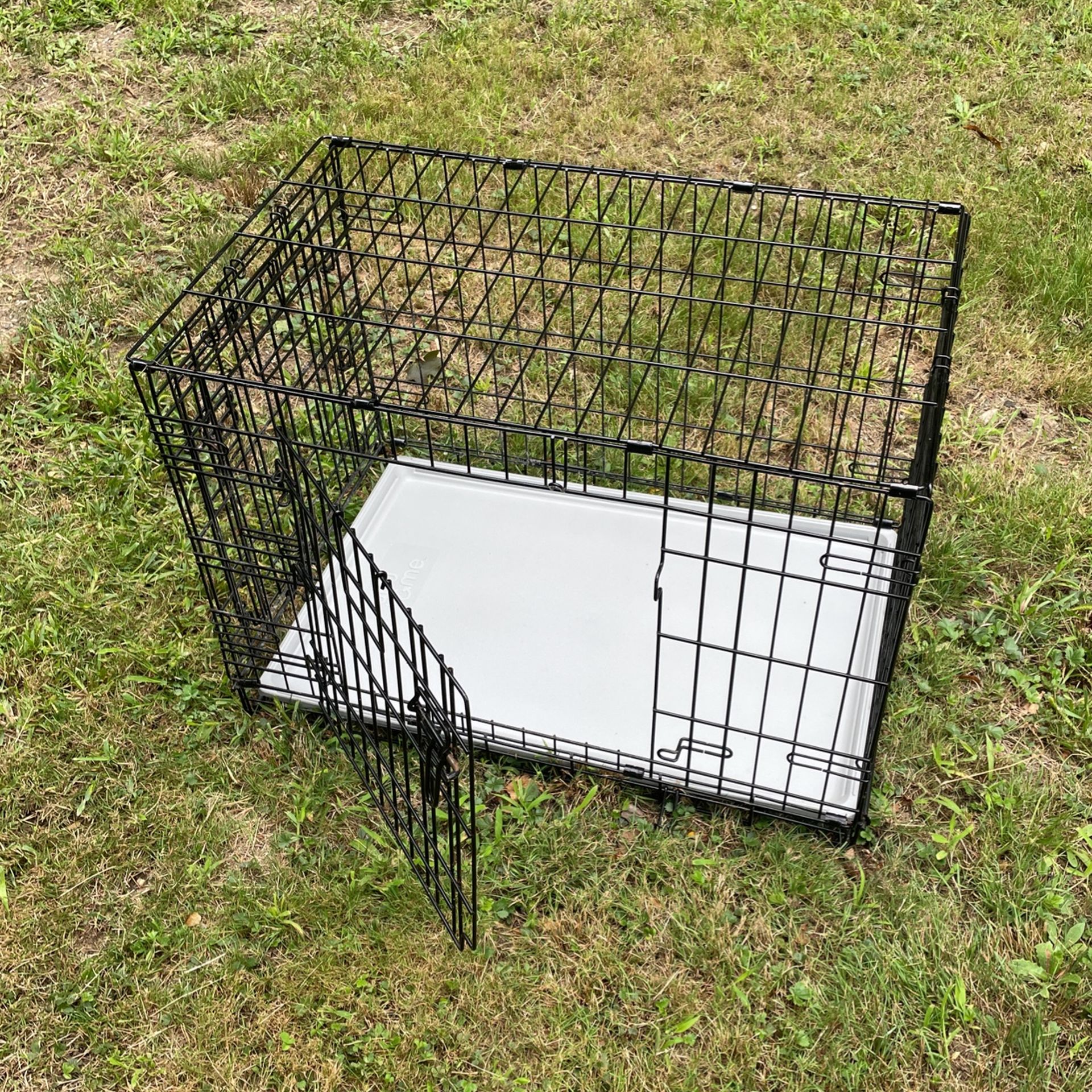 Animal  Cage With Plastic Liner Tray