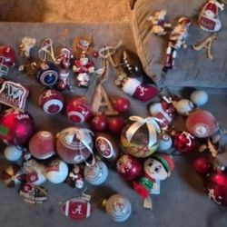 ALABAMA CRIMSON TIDE COLLECTABLE CHRISTMAS ORNAMENTS 