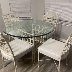 Glass Table + 4 Chairs