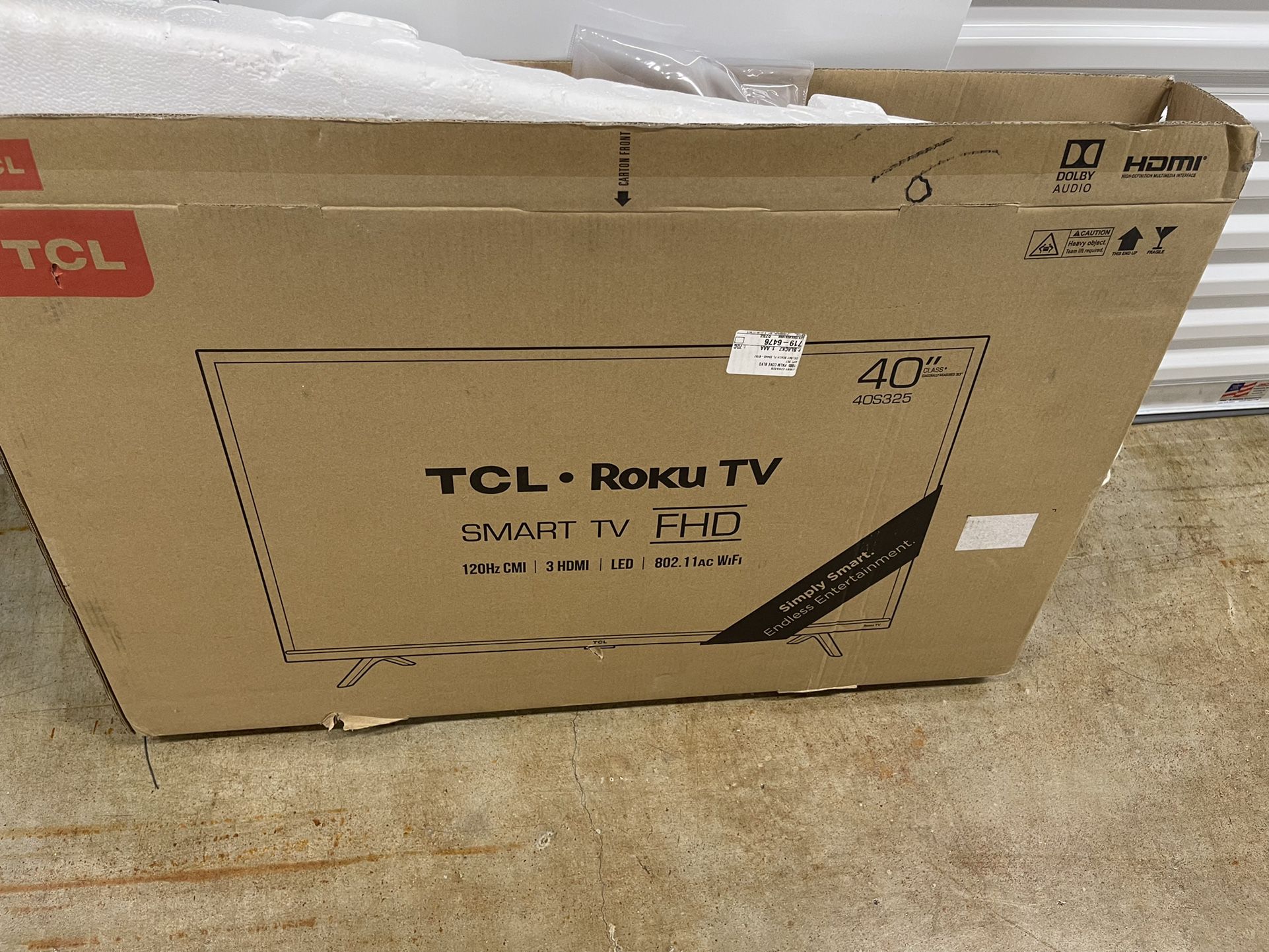 40’ TCL Roku TV Smart Tv