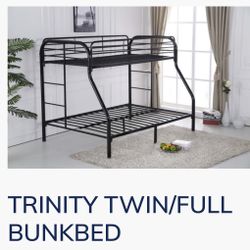 Black  Metal Bunk Beds Twin over  Full