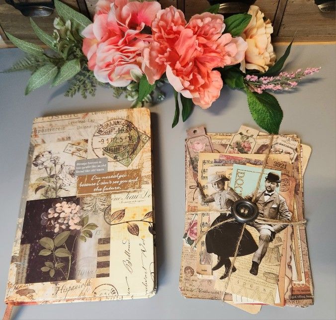 Scrapbooking Junk Journal Vintage Inspired Stationery Paper Scrap Pack 50 Pieces