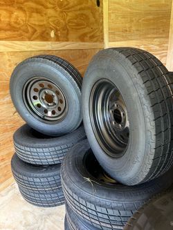 🤝🏼“Fresh 205/75R15 Tire on 5-Lug Rim — Ready to Roll!”✅🏁