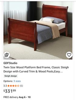 Twin sleigh bed