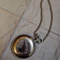 vintage mechanical Molnija pocket watch made in the USSR. 