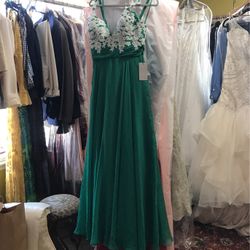 green beautiful party dress for sale