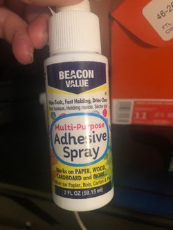 Adhesive spray for painting