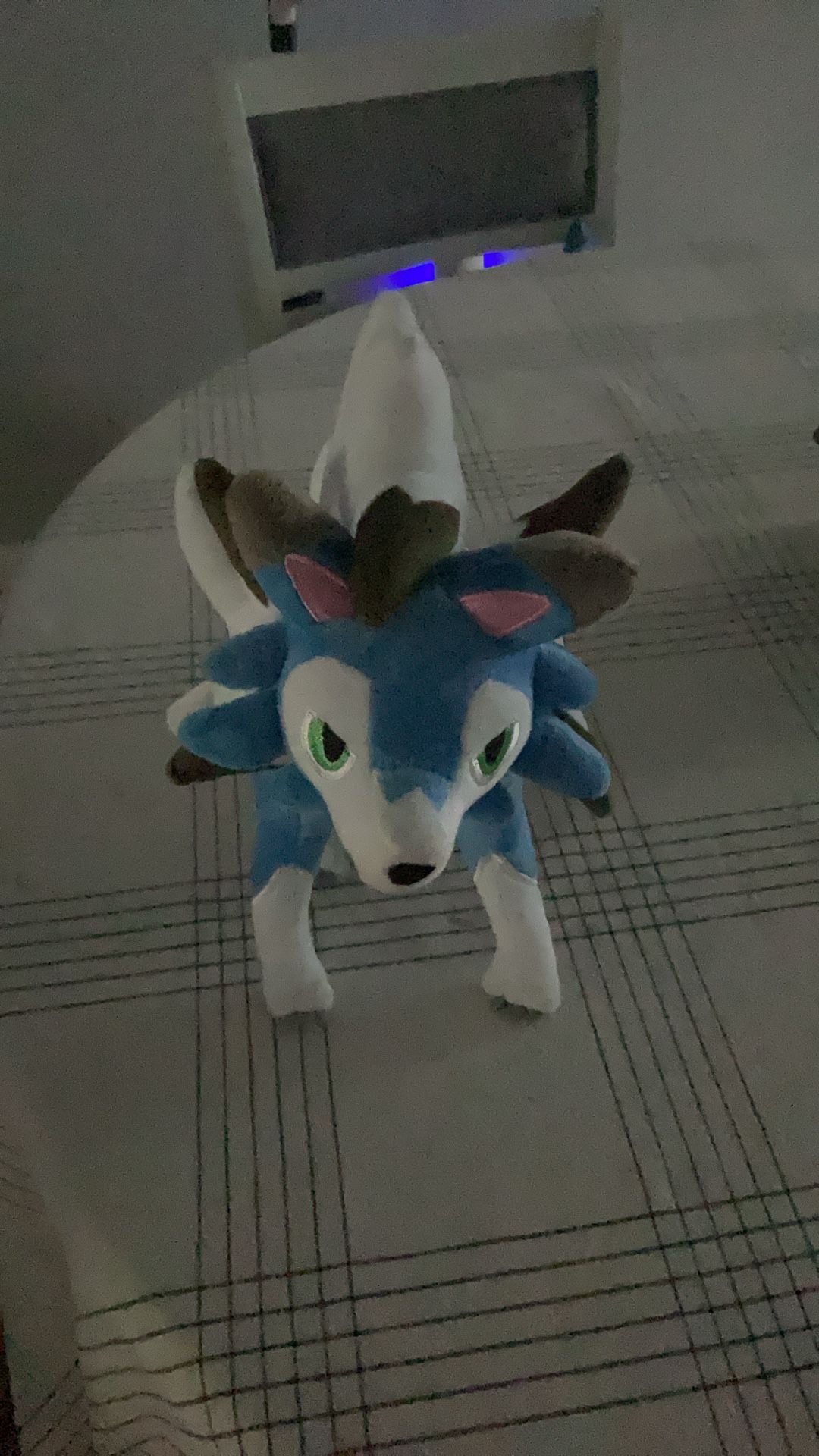 Blue Shiny Lycanroc Plush Pokemon