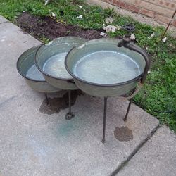 Vintage Galvanized Electric Outdoor Patio Fountain 