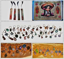 Keychains, Trinket Trays, Bookmarkers, Trays, Coasters