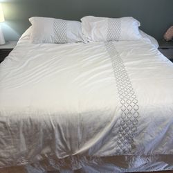 King Size Sealy Posturepedic Duvet + Duvet Cover + 2 Shams