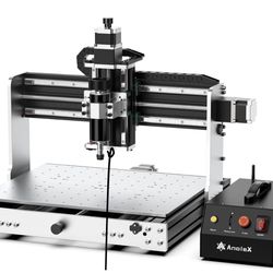 CNC Router Machine 4030-Evo Ultra, All-Metal XYZ Axis Dual Steel Linear Guides & Ball Screws with 500W Spindle for Metal Aluminum Brass Wood Acrylic P