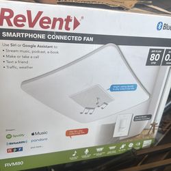 Revent Bluetooth Bathroom Smartphone Connected Vent Fan & Speaker
