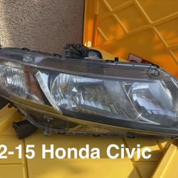 2012’ - 2015’ Honda Civic Sedan Halogen Passenger Right Side Headlight Assembly OEM