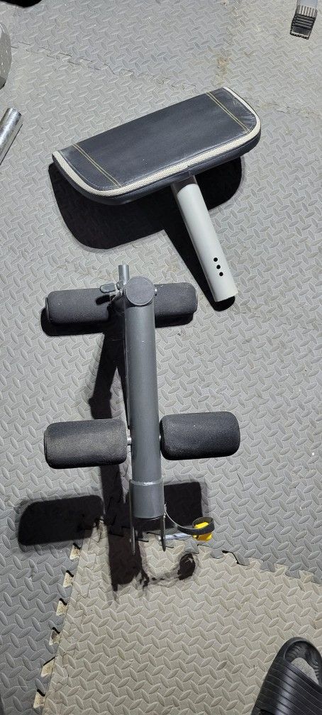 Leg Extension And Preacher Curl Attachment For Golds Gym XRS 20 Bench
