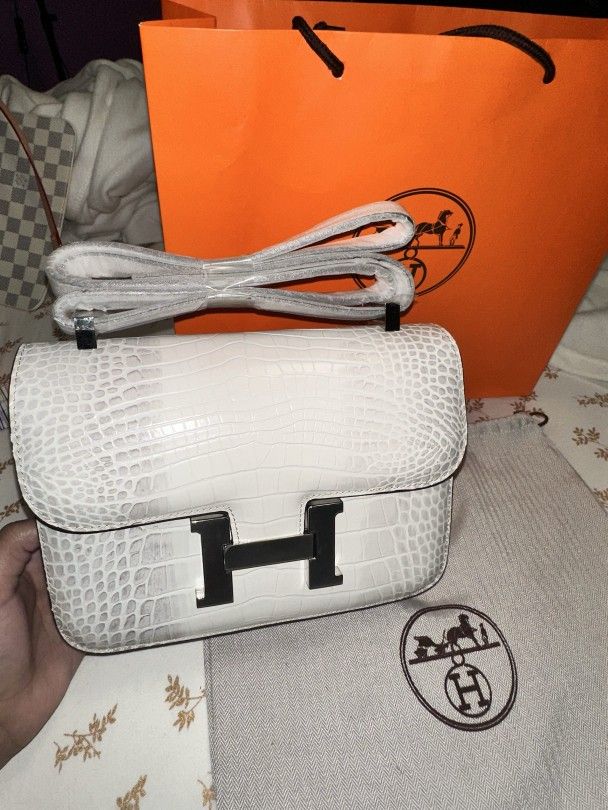 Hermes Constance 24 Crocodile Crossbody Bag