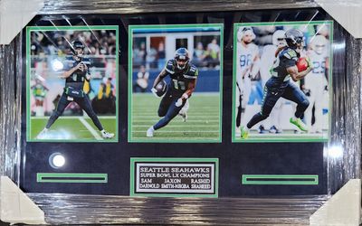 Seahawks Super Bowl Stars 3-Photo Display Piece 