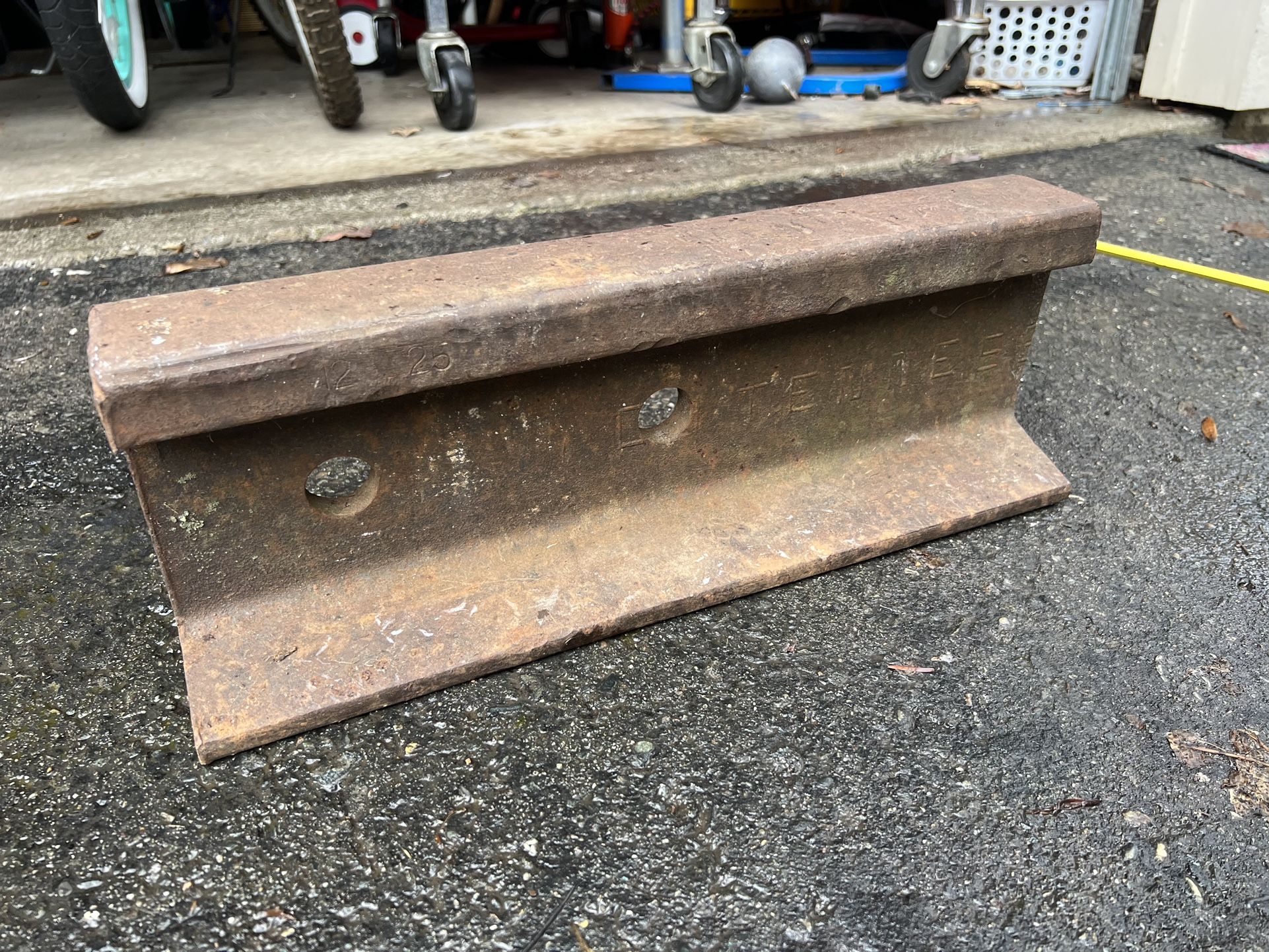 Rare HEFTY Steel Railroad Rail Train TRACK ANVIL Collectible Blacksmith