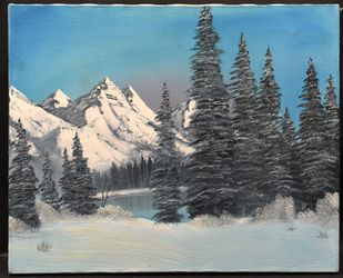 Winter Serenity Oil On Canvas