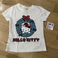 Hello Kitty Christmas Tshirt Size 7 Little Girls