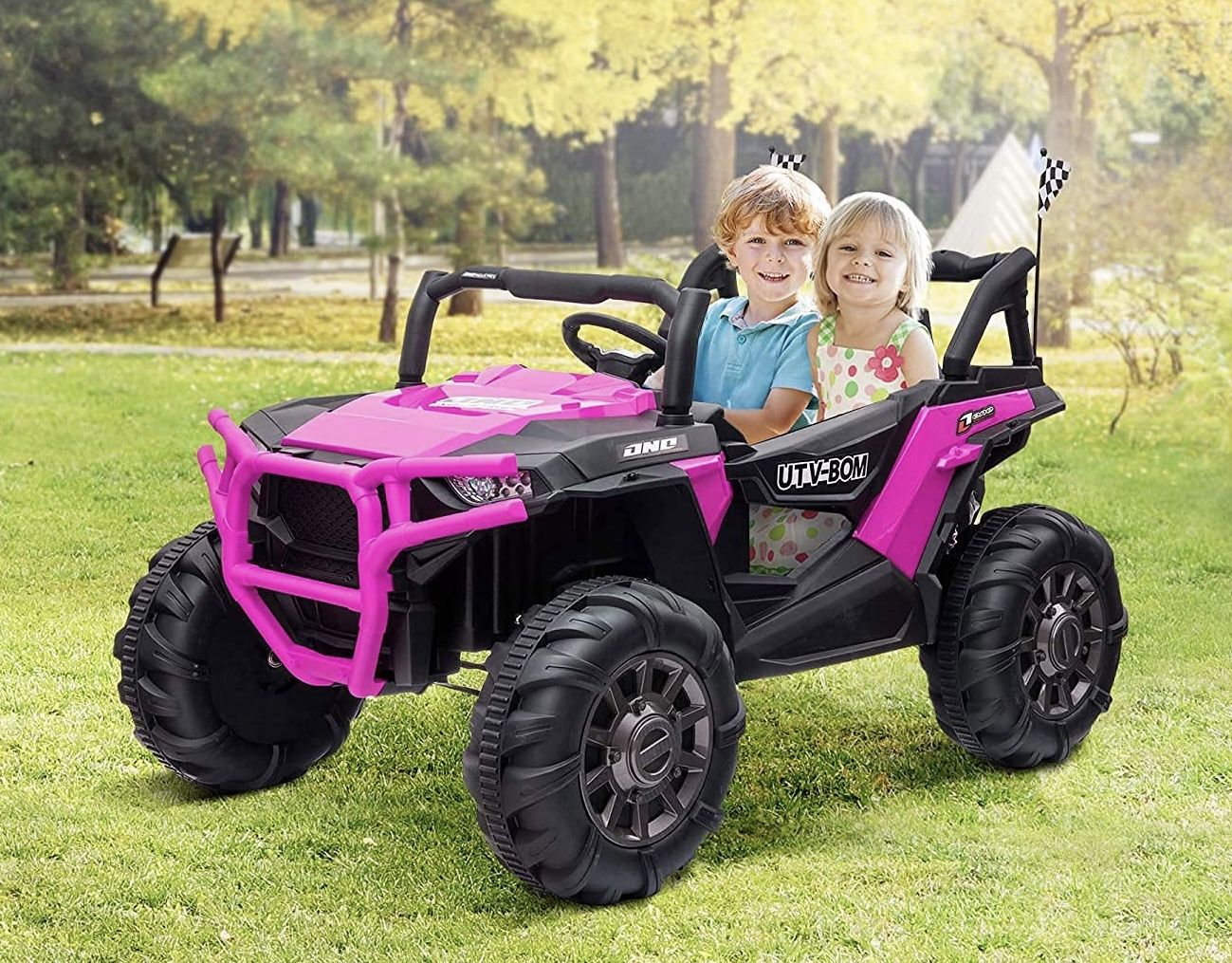 💕💕 !!BRAND NEW 12Volt Electric Kids REMOTE CONTROL Ride On Truck Powerwheels Off Road RZR 2 Seater With LED’s, Media Player BT