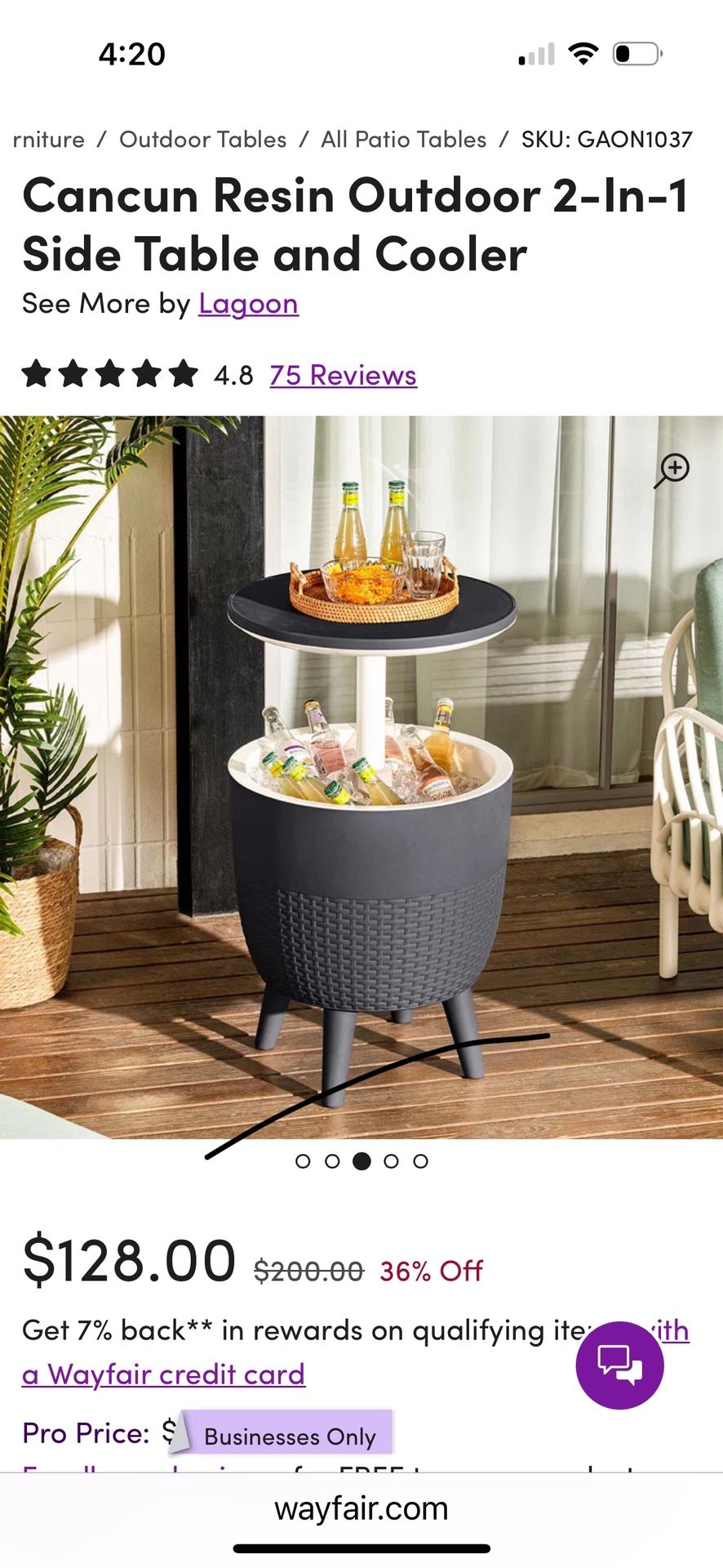 Outdoor Patio/cooler Brand New