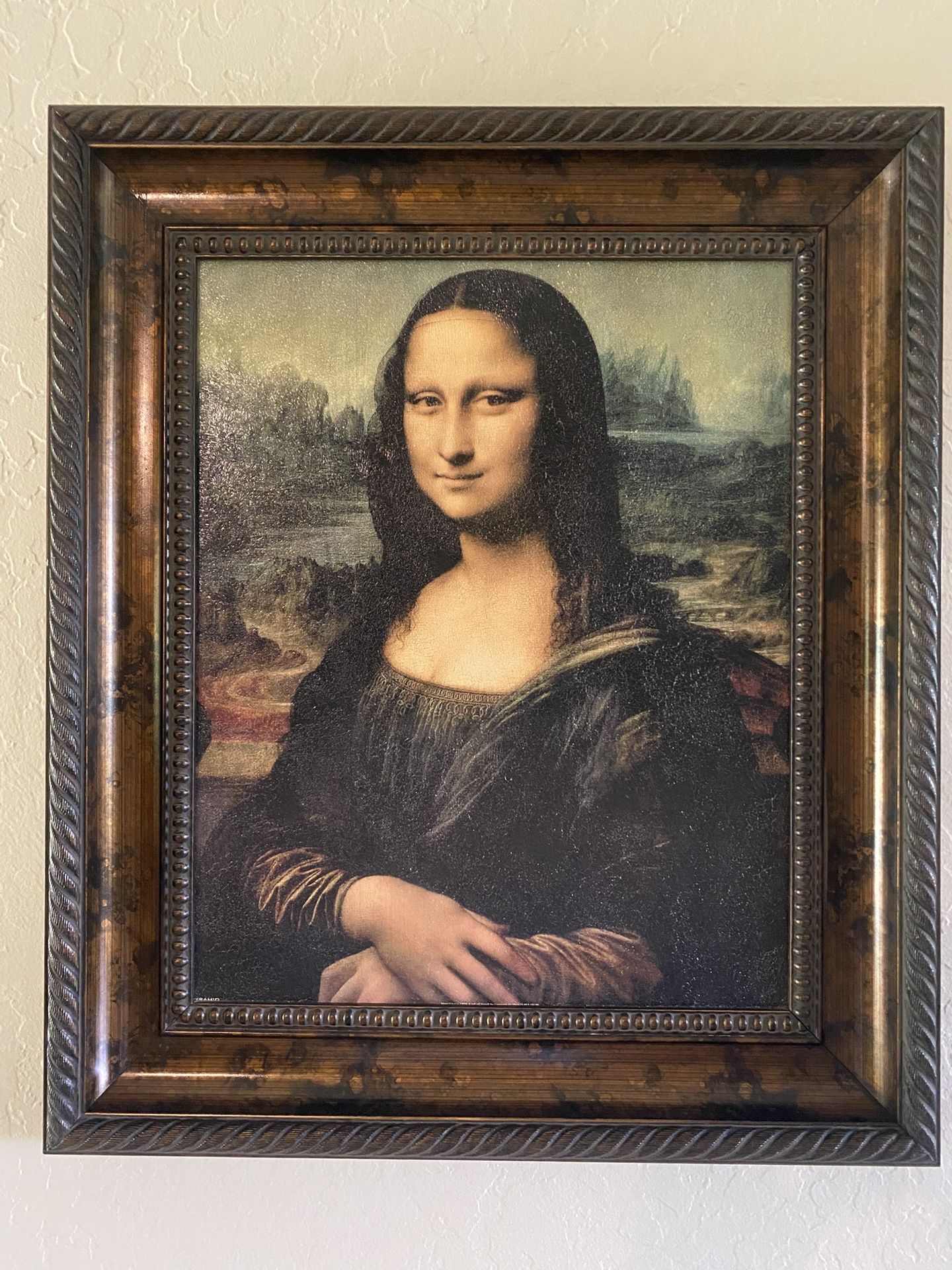 Mona Lisa Painting On Gorgeous Frame