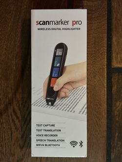 Scanmarker Pro Reading & Translator Pen for 100 Languages for Kids & Adults New in Box