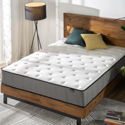 Zinus 10” Queen Hybird Mattress-Clean, Supportive, Like new 