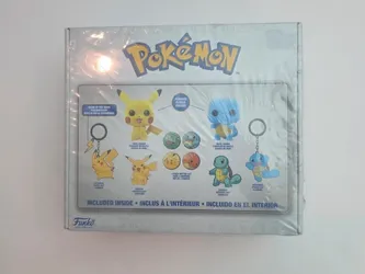 Funko Pokemon Collector Box Pikachu & Squirtle Flocked Pop Figures Keychain Set NIB