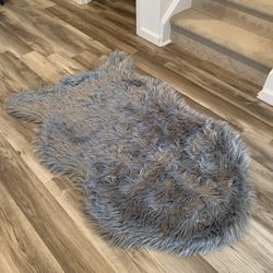 PupRug™ Faux Fur Orthopedic Dog Bed Cover - Curve Charcoal Grey