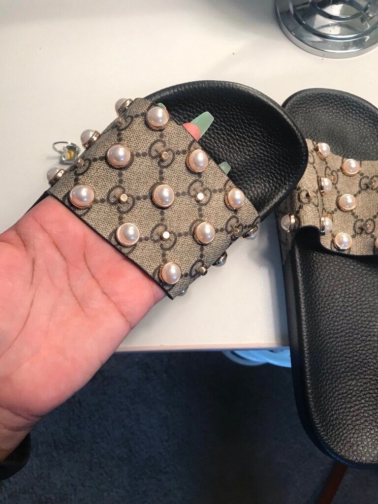 Gucci Pearl Slides woman6.5