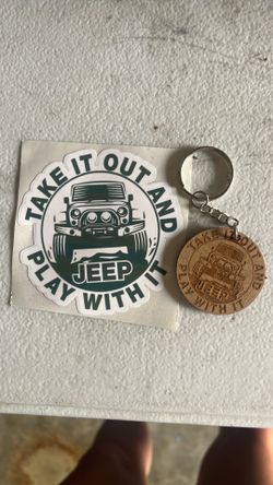 Decal and keychain combo