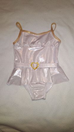 Tropic Sun Girls Swimsuit 2T Silver And Gold