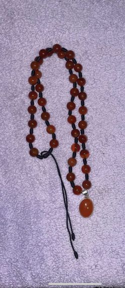Handmade carnelian Crystal Necklace (adjustable)