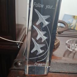 Laser Engraved Crystal Paperwright