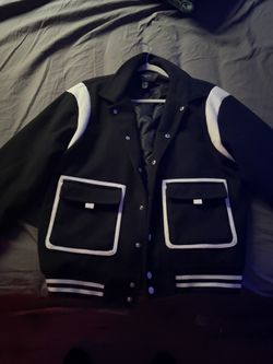 White & Black Varsity Jacket