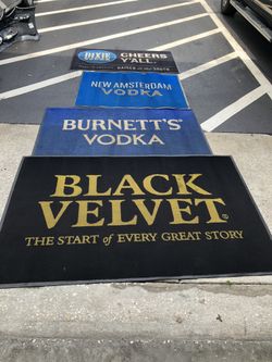 (8) Liquor Brand Floor Mats