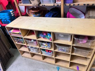 Lakeshore wooden cubby storage shelf