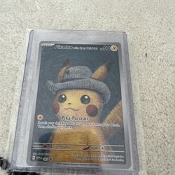 2023 Pokemon X Van Gogh Pikachu With Grey Felt Hat Promo