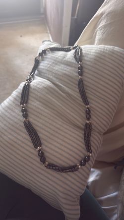 Hematite Beaded Necklace