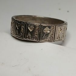 Grunge Ace Of Spade Ring 