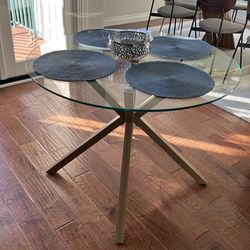 Glass dining table