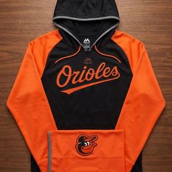 Baltimore Orioles Hoodie Large Like New Majestic MLB